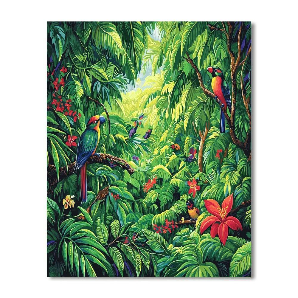 Henri Rousseau Inspired Melody Of The Jungle  Paint By Numbers