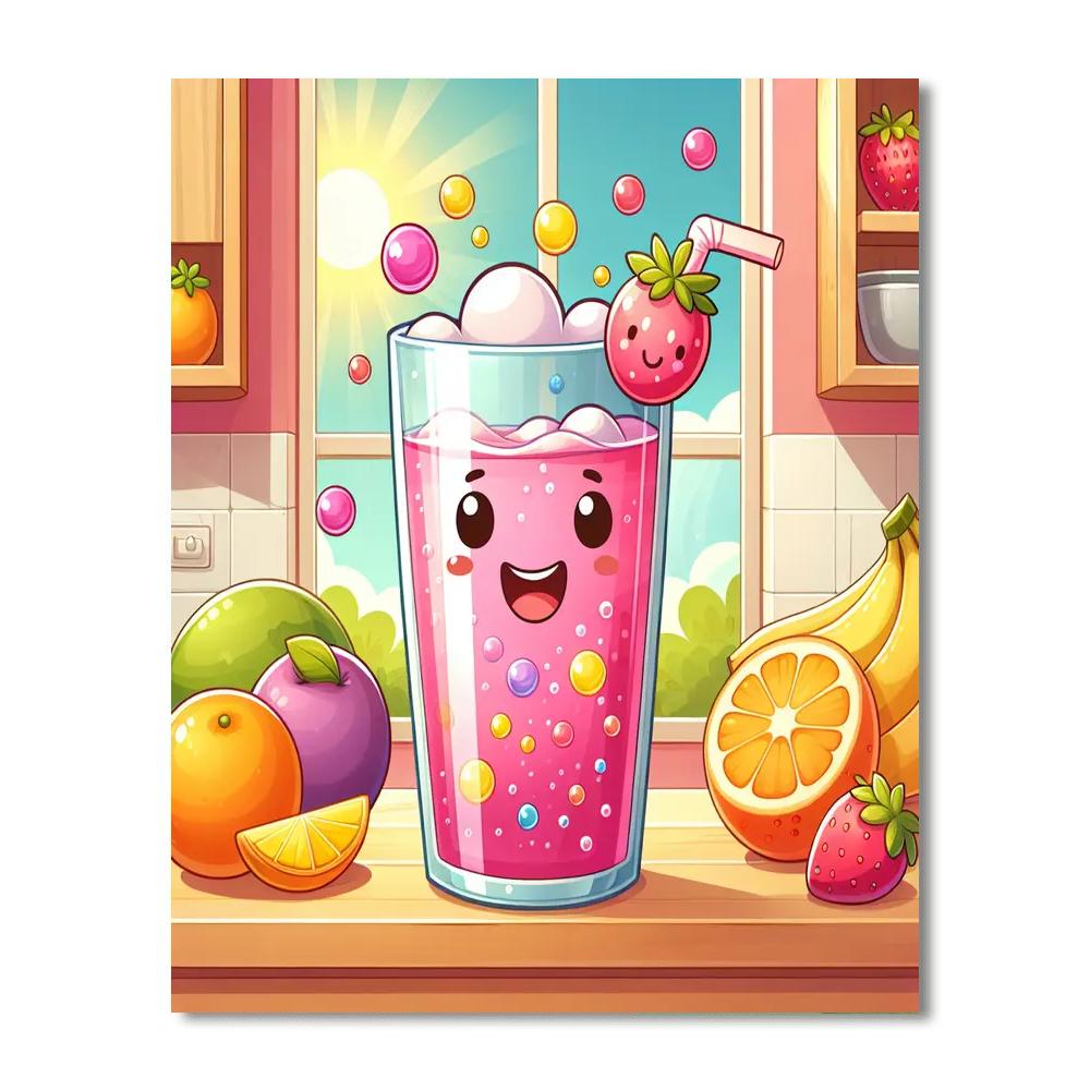 Bubbly Beverage Painting Number Kit