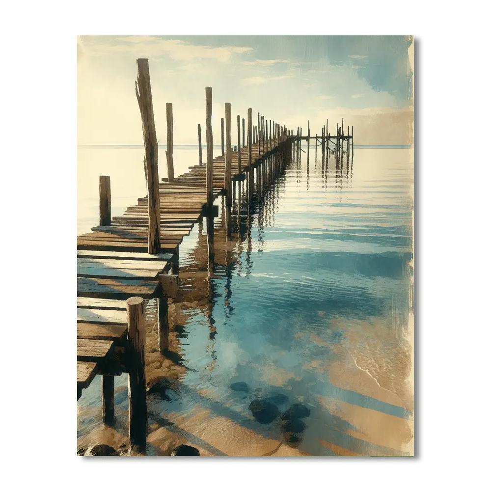 Charming Coastal Dock DIY Paint By Numbers