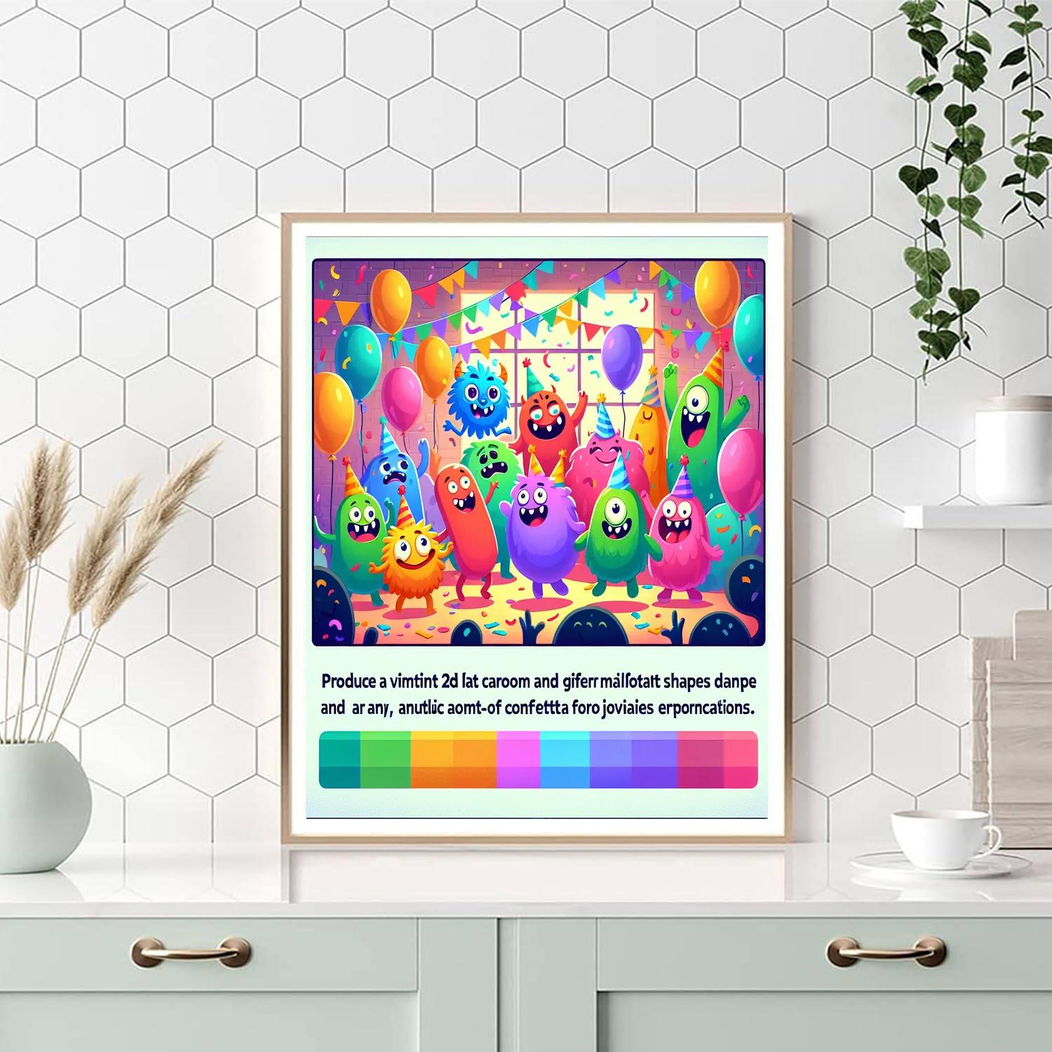Jolly Monster Party Paint By Numbers