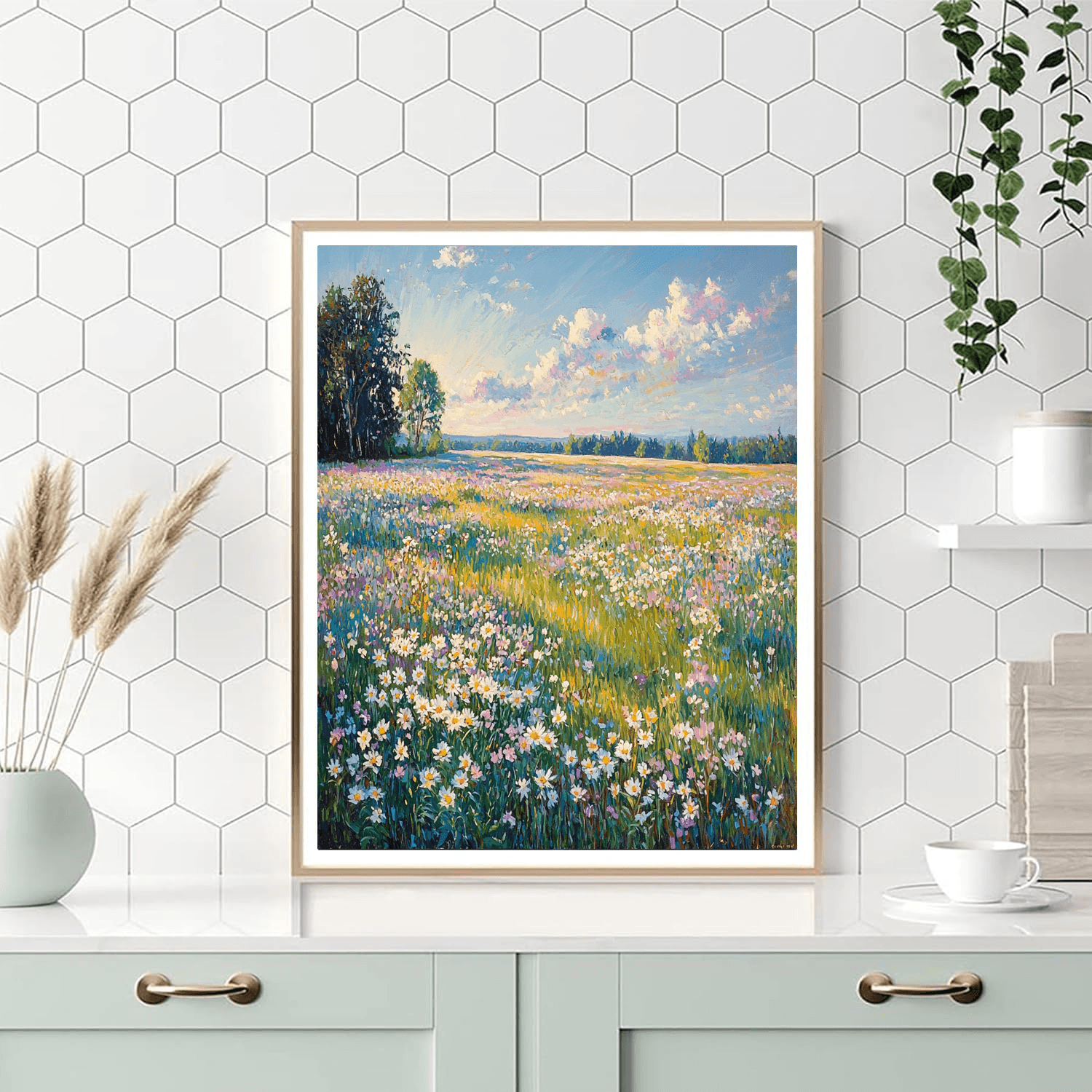 Claude Monet Inspired Gentle Meadows  Numbered Painting Kits