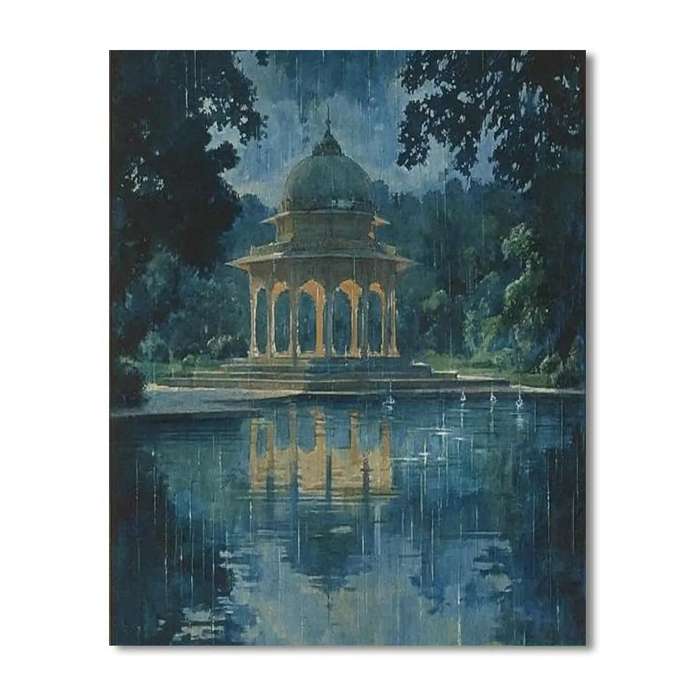 Nandalal Bose Inspired Echoes Of The Monsoon  Painting Number Kit