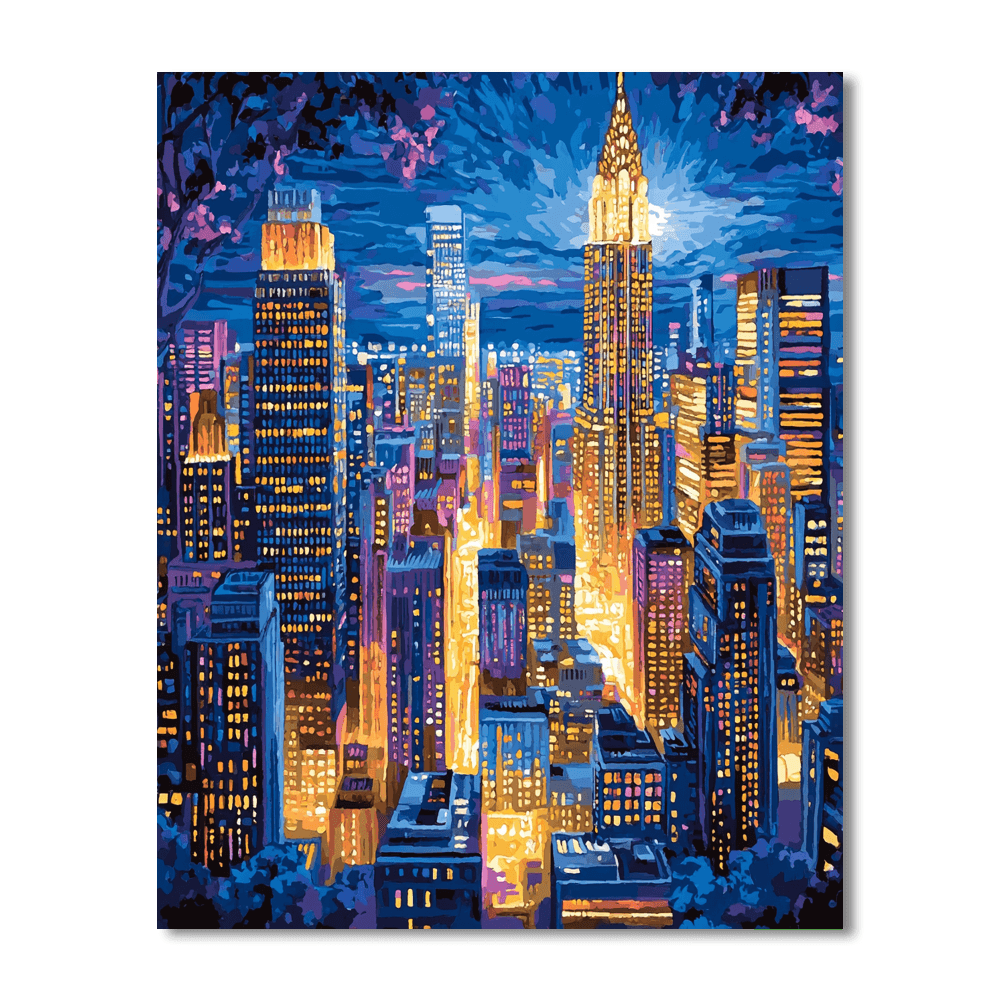 Tamara De Lempicka Inspired Art Deco City Lights  Paint By Number