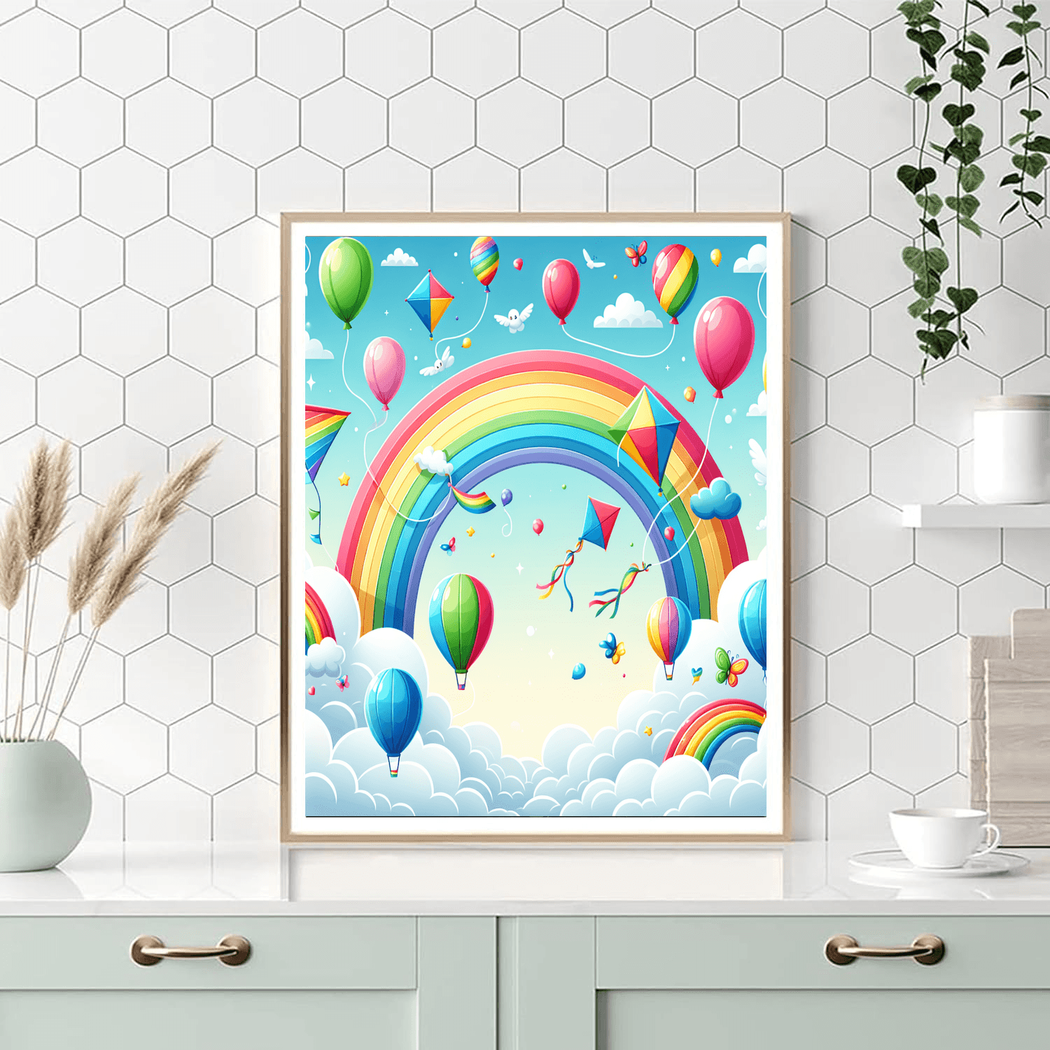 Rainbow Sky Adventures Paint By Numbers Art