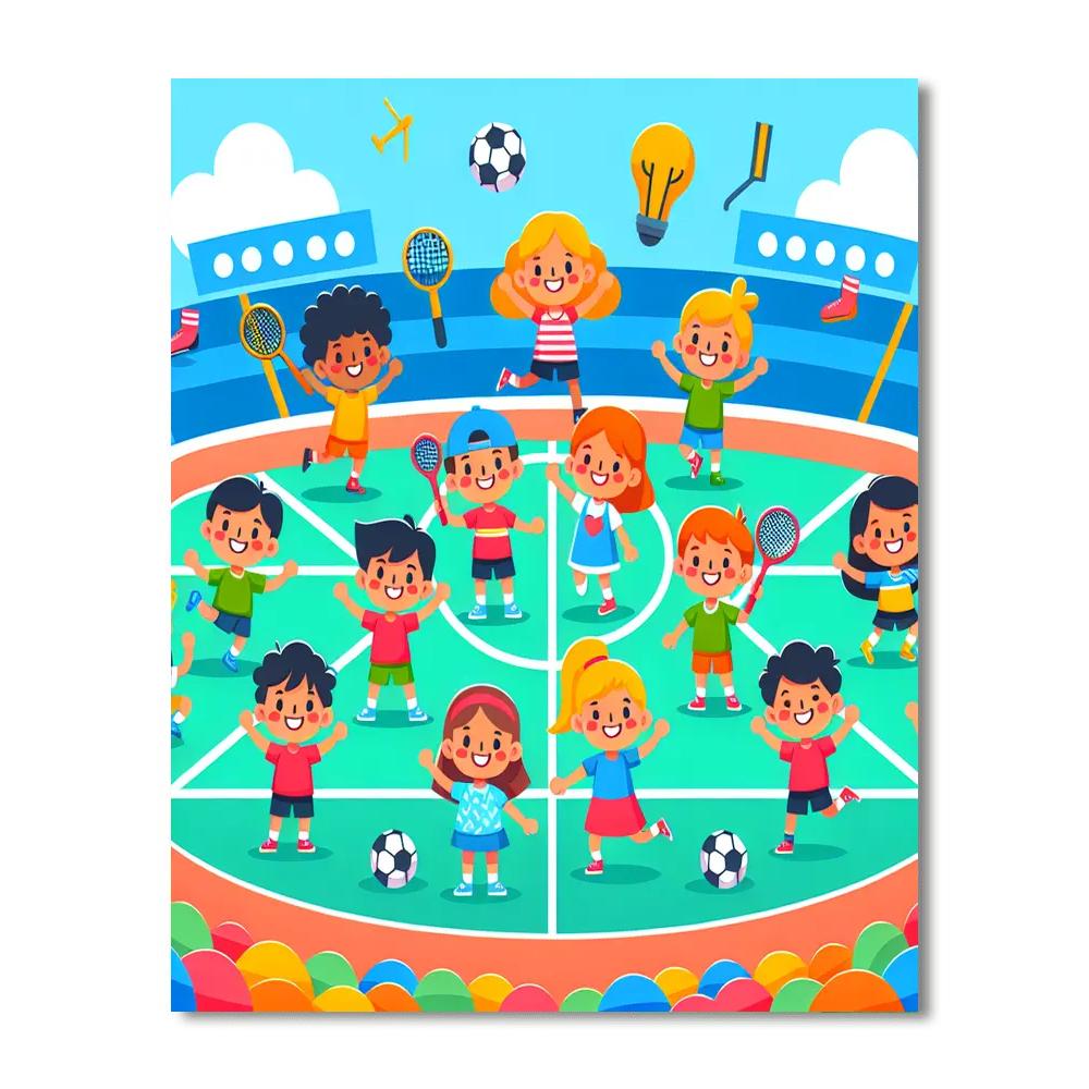 Sports Arena Number Painting