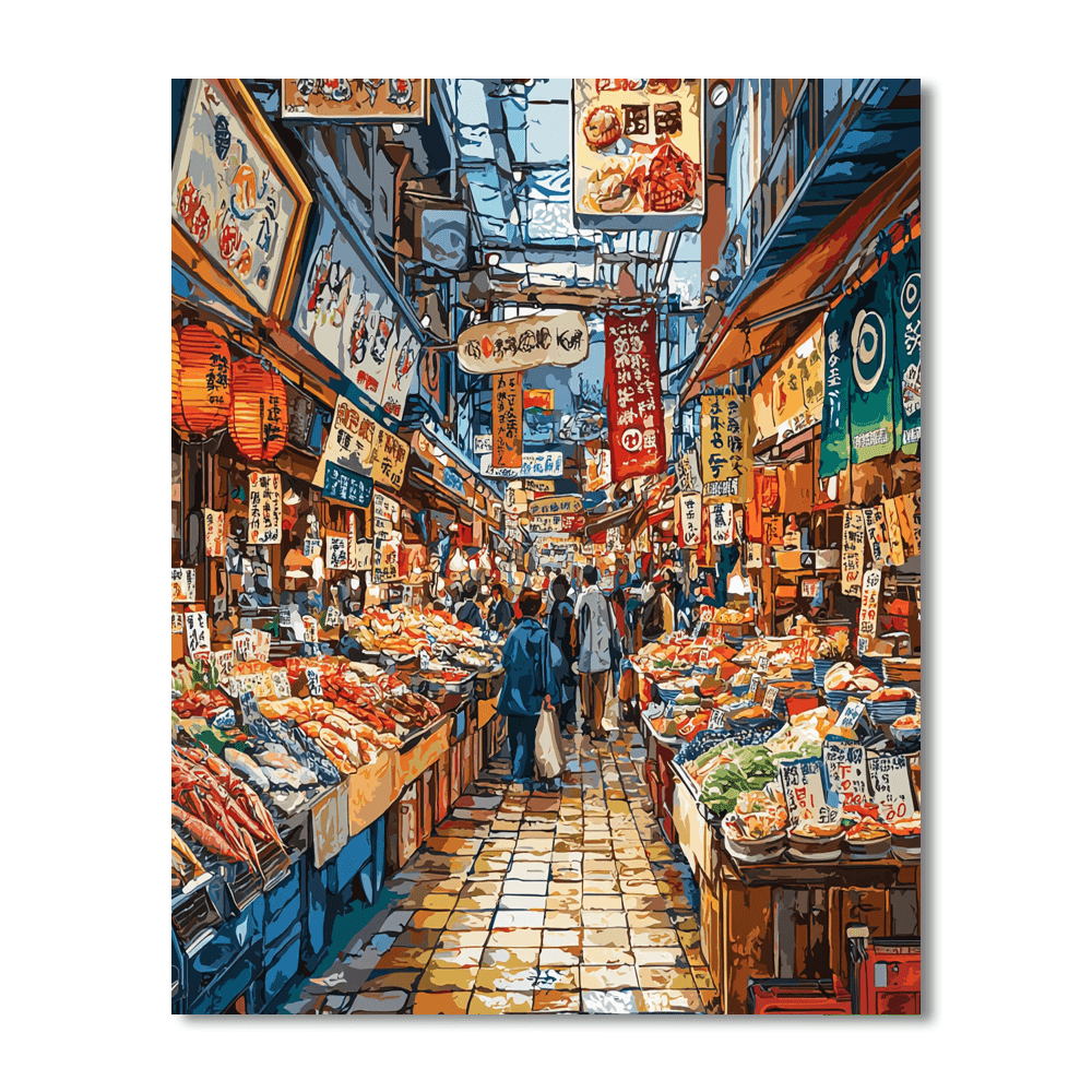 Tsukiji Outer Market Numbered Painting Kits