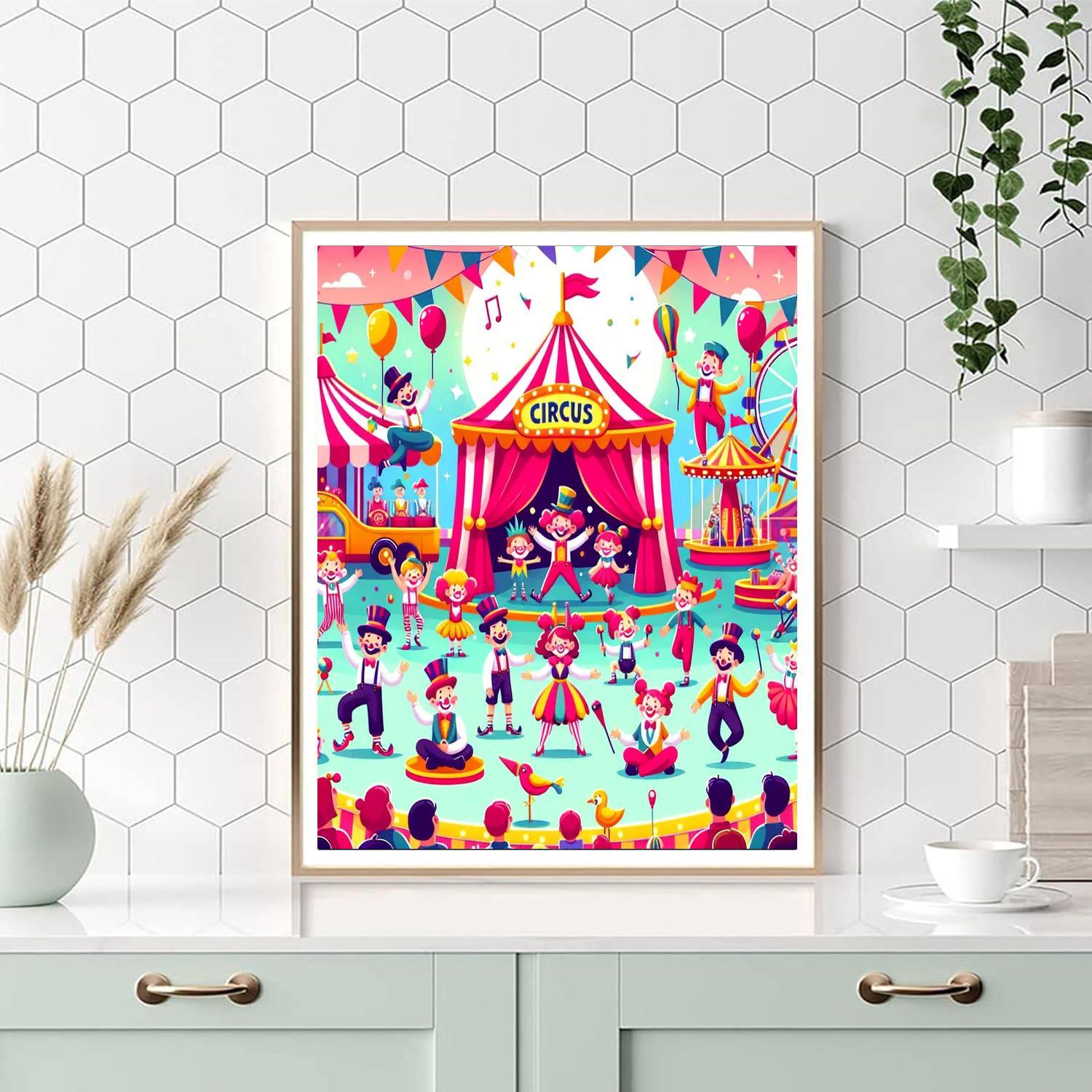 Circus Carnival Adventure Painting By Numbers Kit