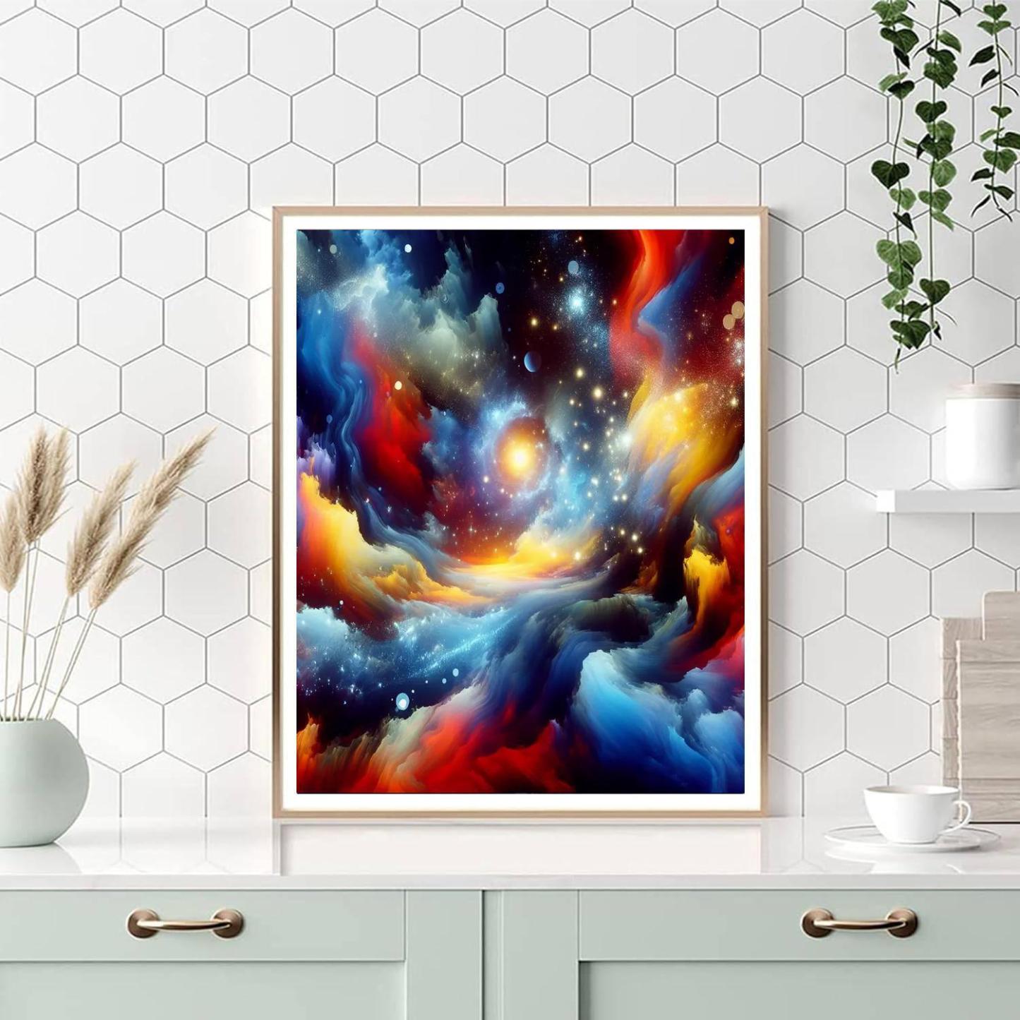 Abstract Cosmic Voyage Paint By Number