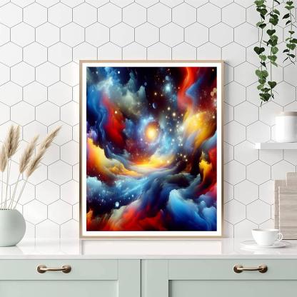 Abstract Cosmic Voyage Paint By Number