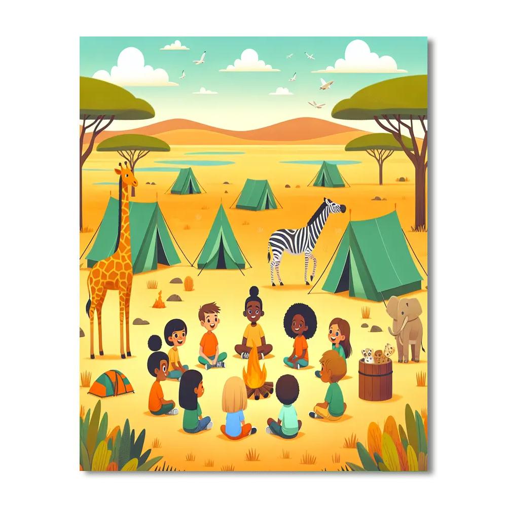 Safari Camp Serenade Painting By Numbers Kit
