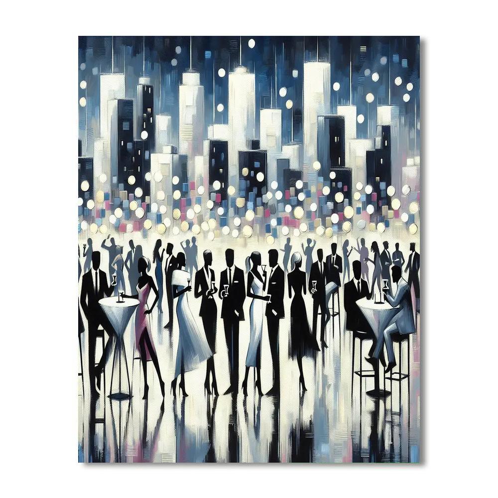 Chic City Rooftop Party Paint By Numbers