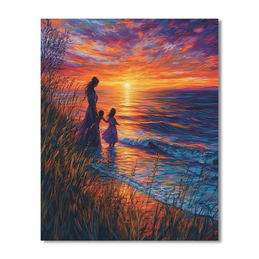 Sunset Memories With Mom Paint By Color