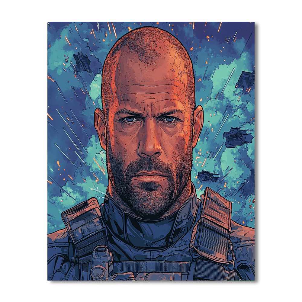 Jason Statham: The Relentless Action Hero Painting By Numbers Kit