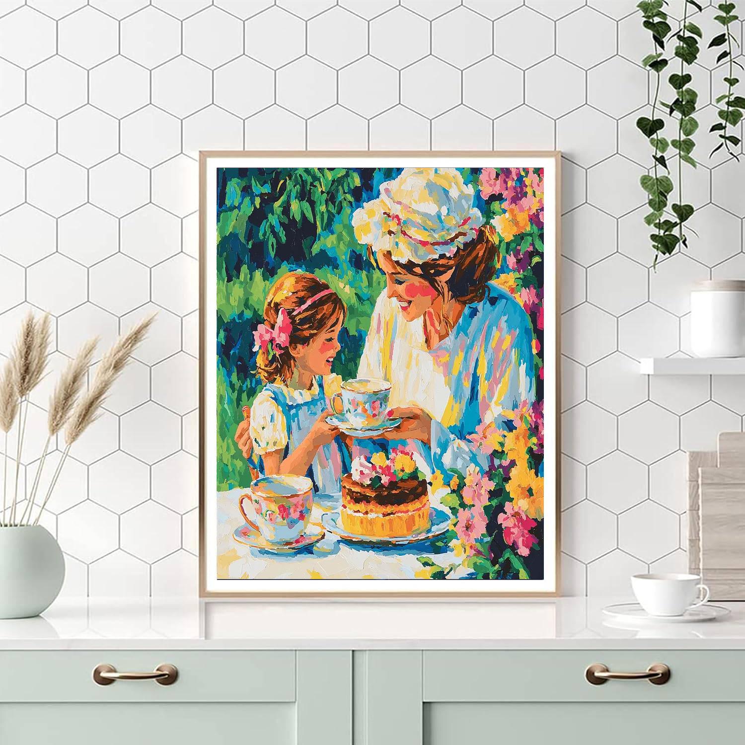 Mommy And Me Tea Time Number Painting