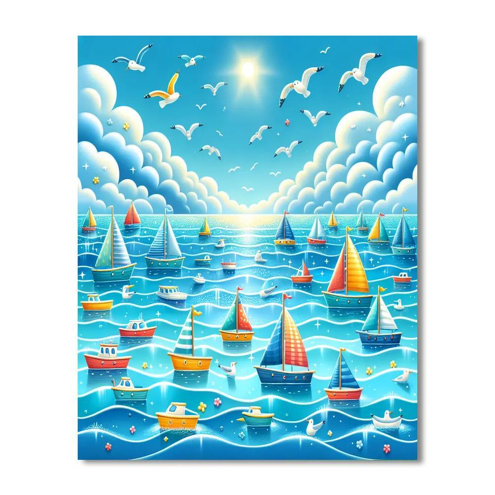 Charming Ocean Voyage Paint By Numbers Kits