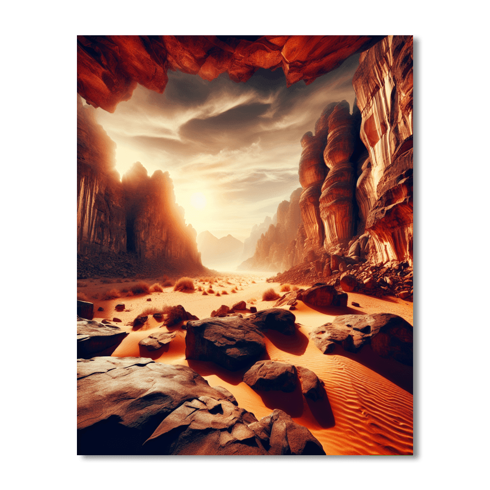 Western Desert Landscape Paint By Numbers