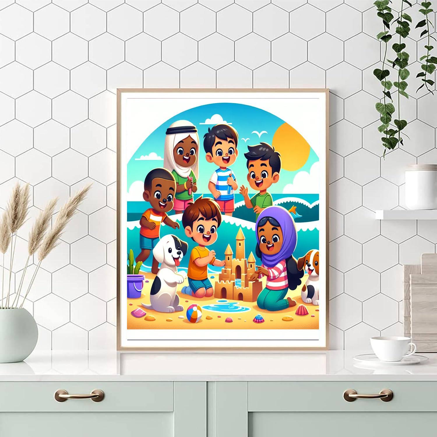 Bubbling Beach Fun Paint By Color