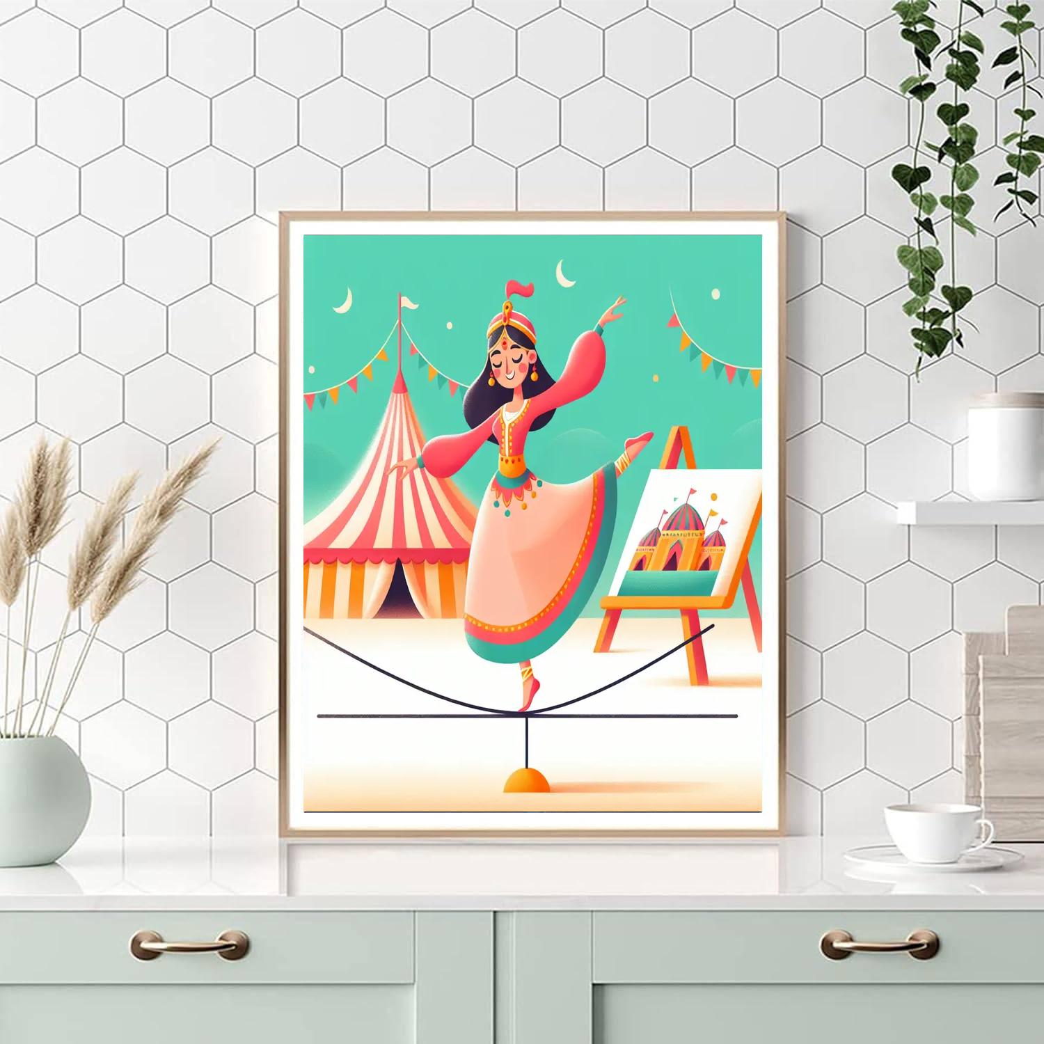 Circus Performer Fun Painting Number Kit