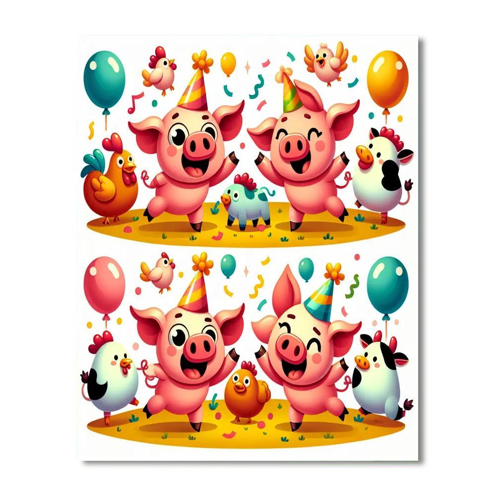 Funky Farm Fiesta Paint By Color