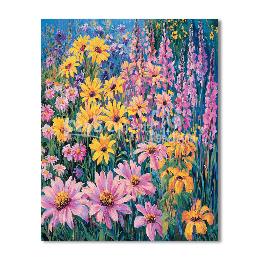 Claude Monet Inspired Vibrant Gardens  Paint By Numbers Art