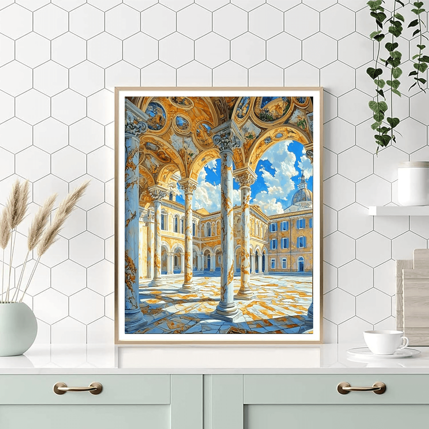 Michelangelo Inspired Michelangelo's Architectural Study  Painting By Numbers Kit
