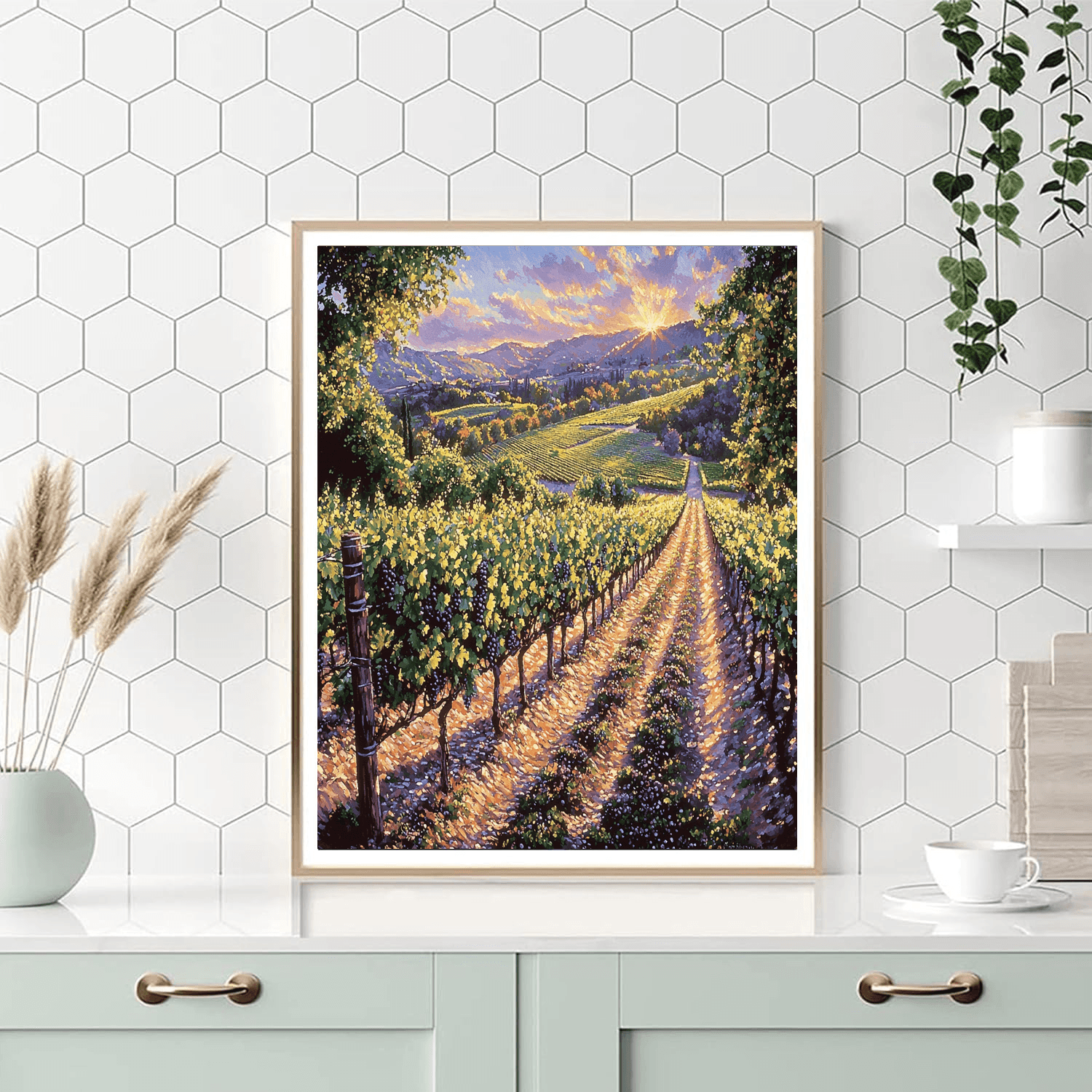 Pierre-Auguste Renoir Inspired Lush Vineyard Retreat  Paint By Color