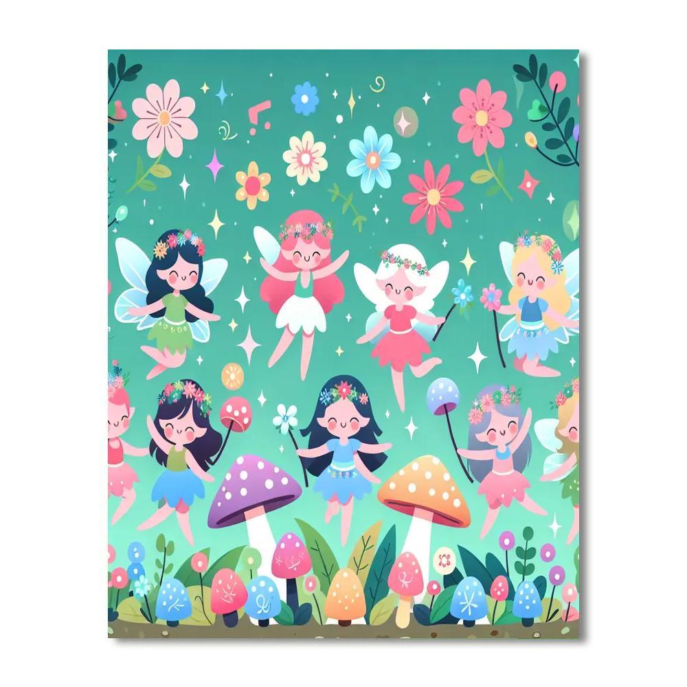 Whimsical Fairy Gathering Numbered Painting Kits