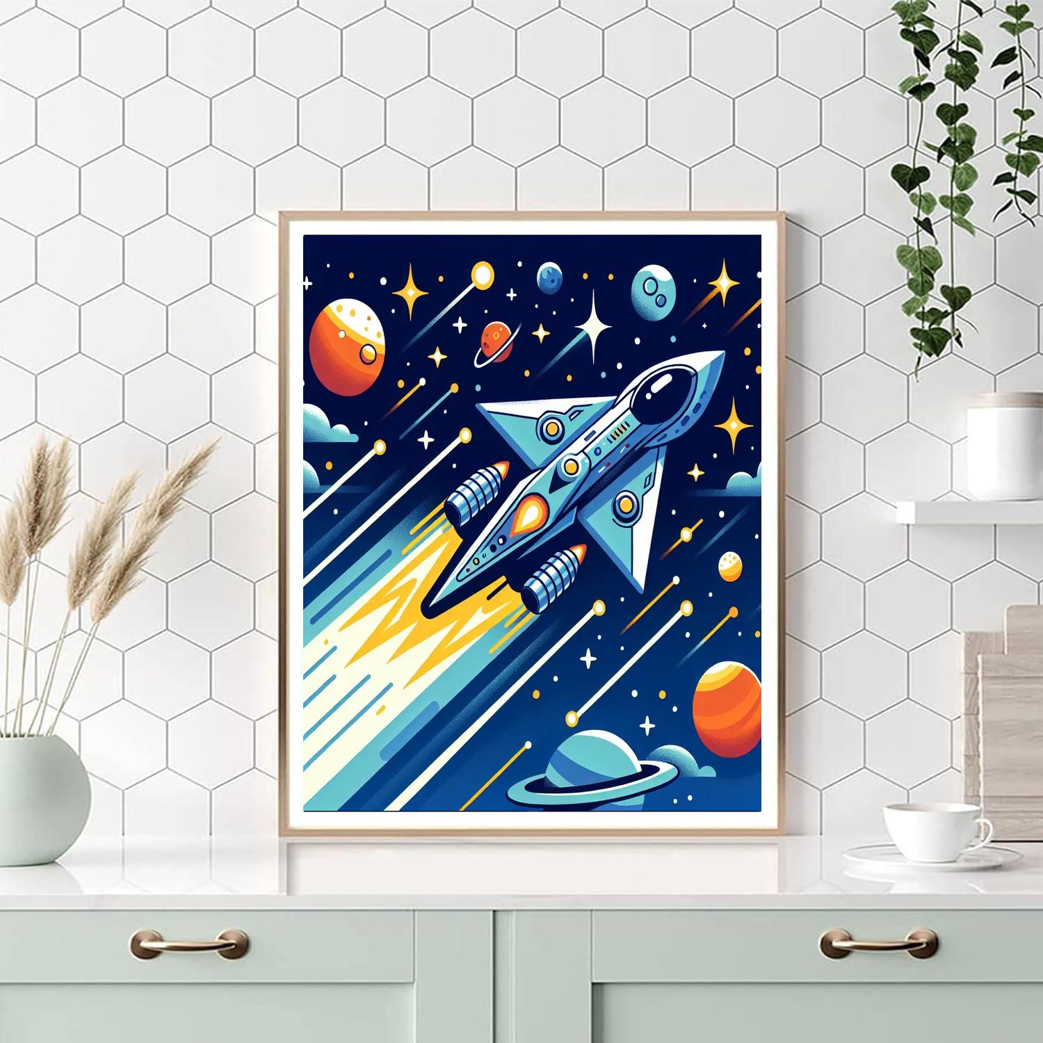 Galactic Explorer Voyage Painting Number Kit
