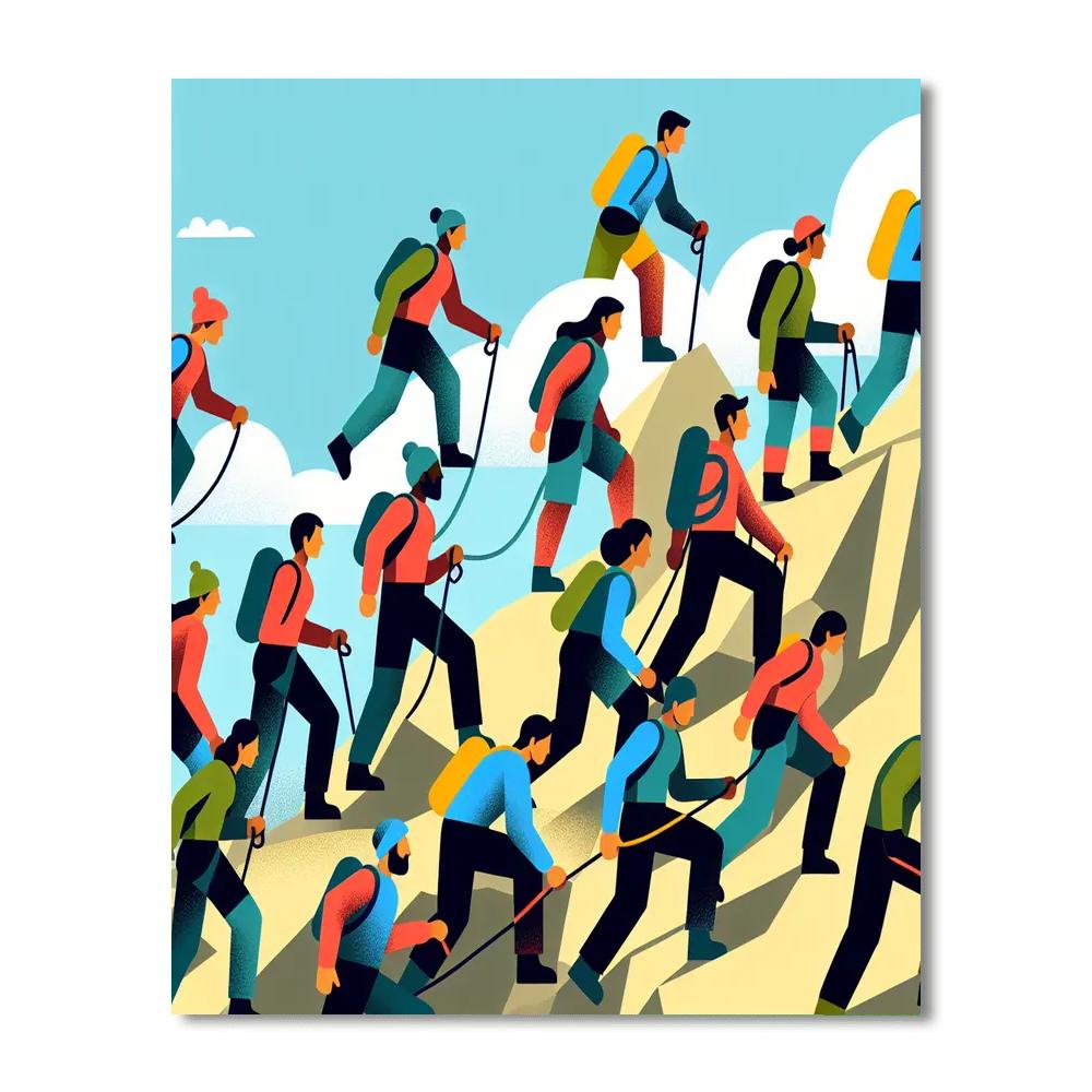 Mountain Climbing Heroes Paint By Numbers