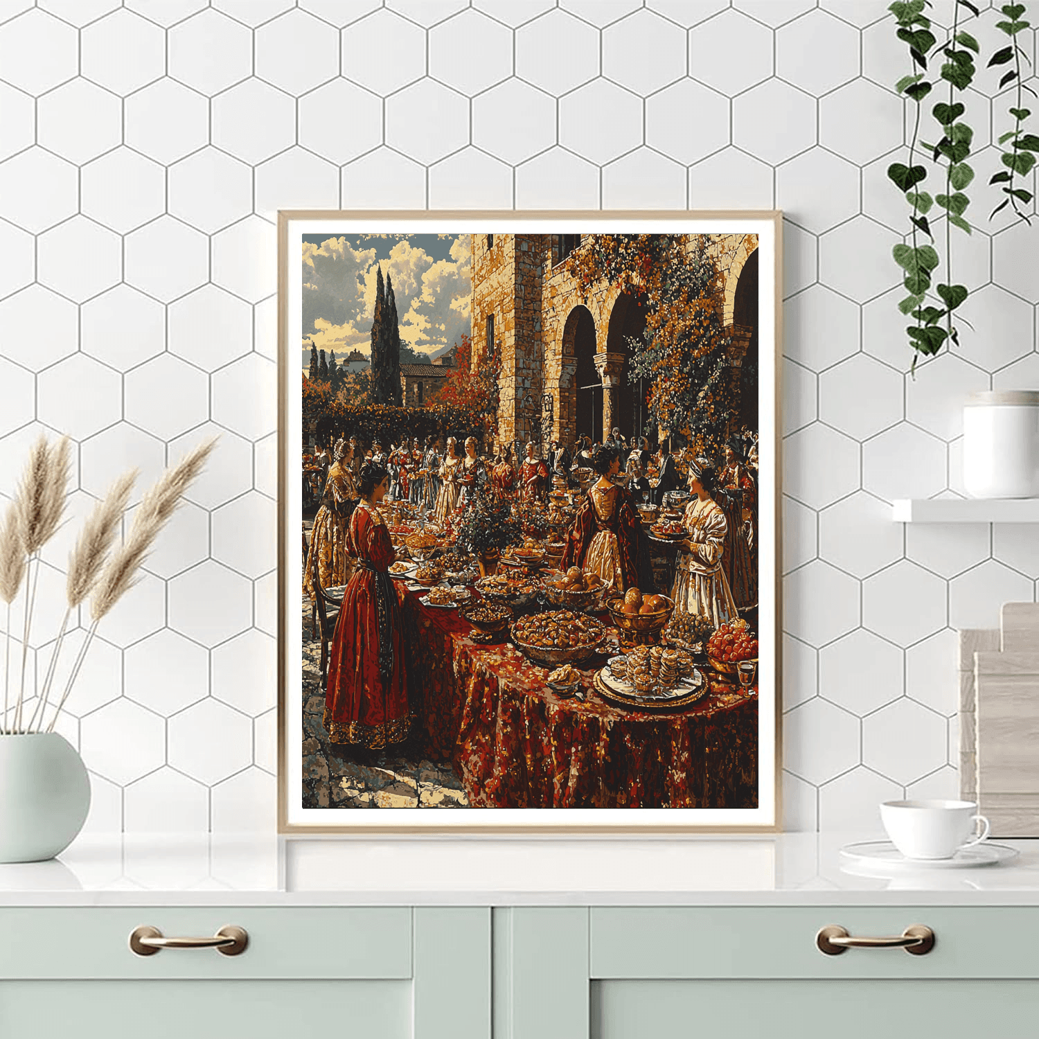 Vermeer Inspired Renaissance Feast Celebration Paint By Numbers Kits
