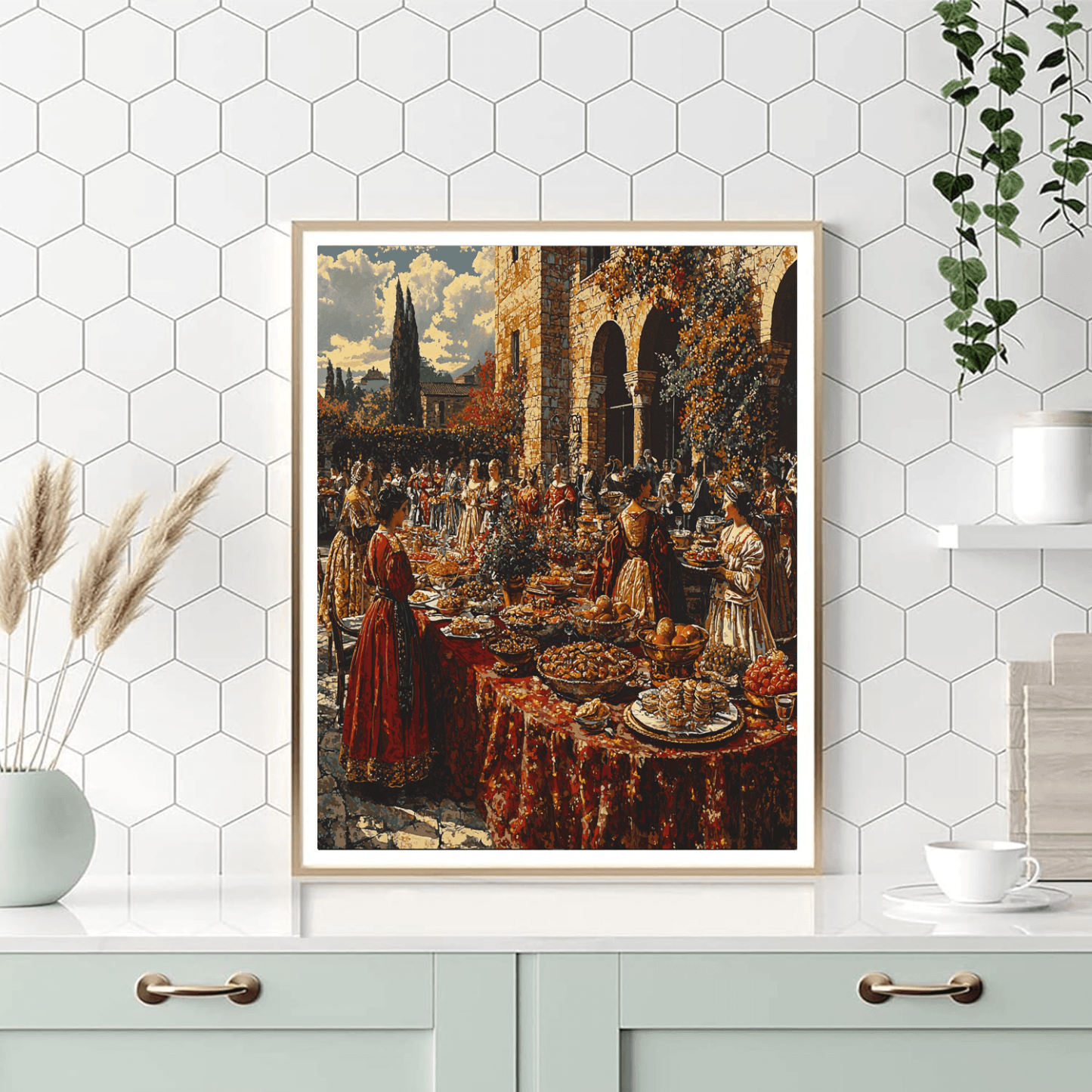 Vermeer Inspired Renaissance Feast Celebration Paint By Numbers Kits