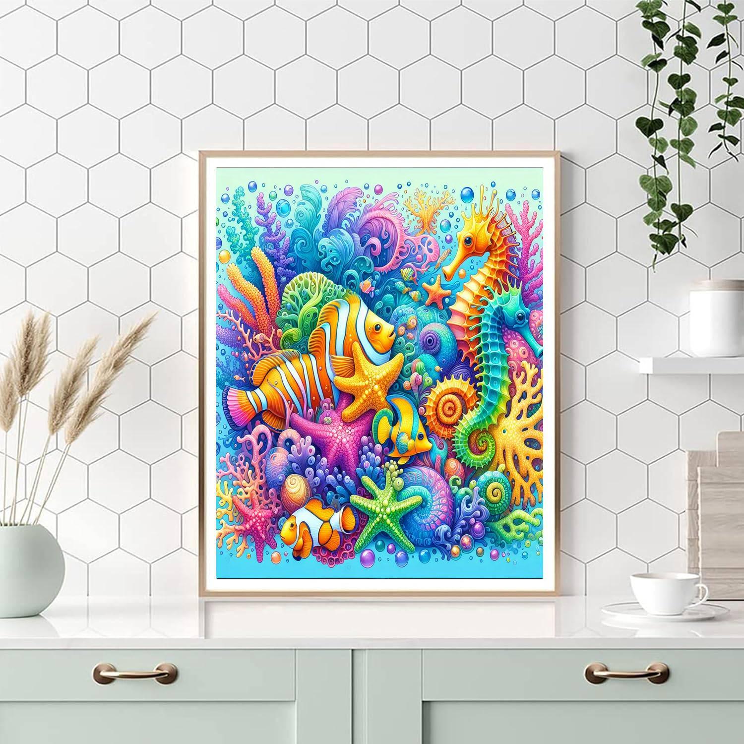 Little Mermaid's Ocean Whimsy Paint By Number