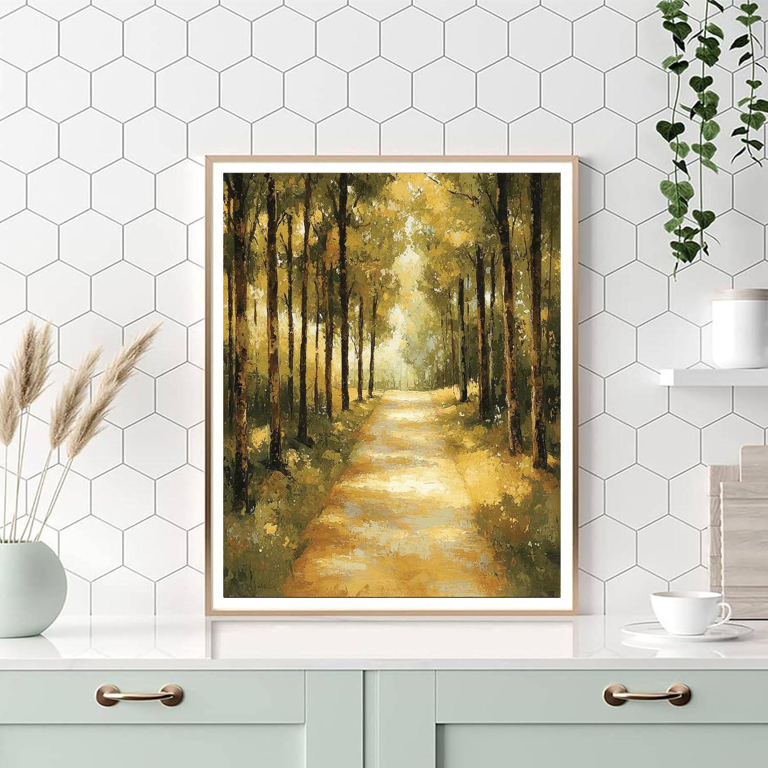 Leonardo Da Vinci Inspired Silent Forest Path  Paint By Numbers Art