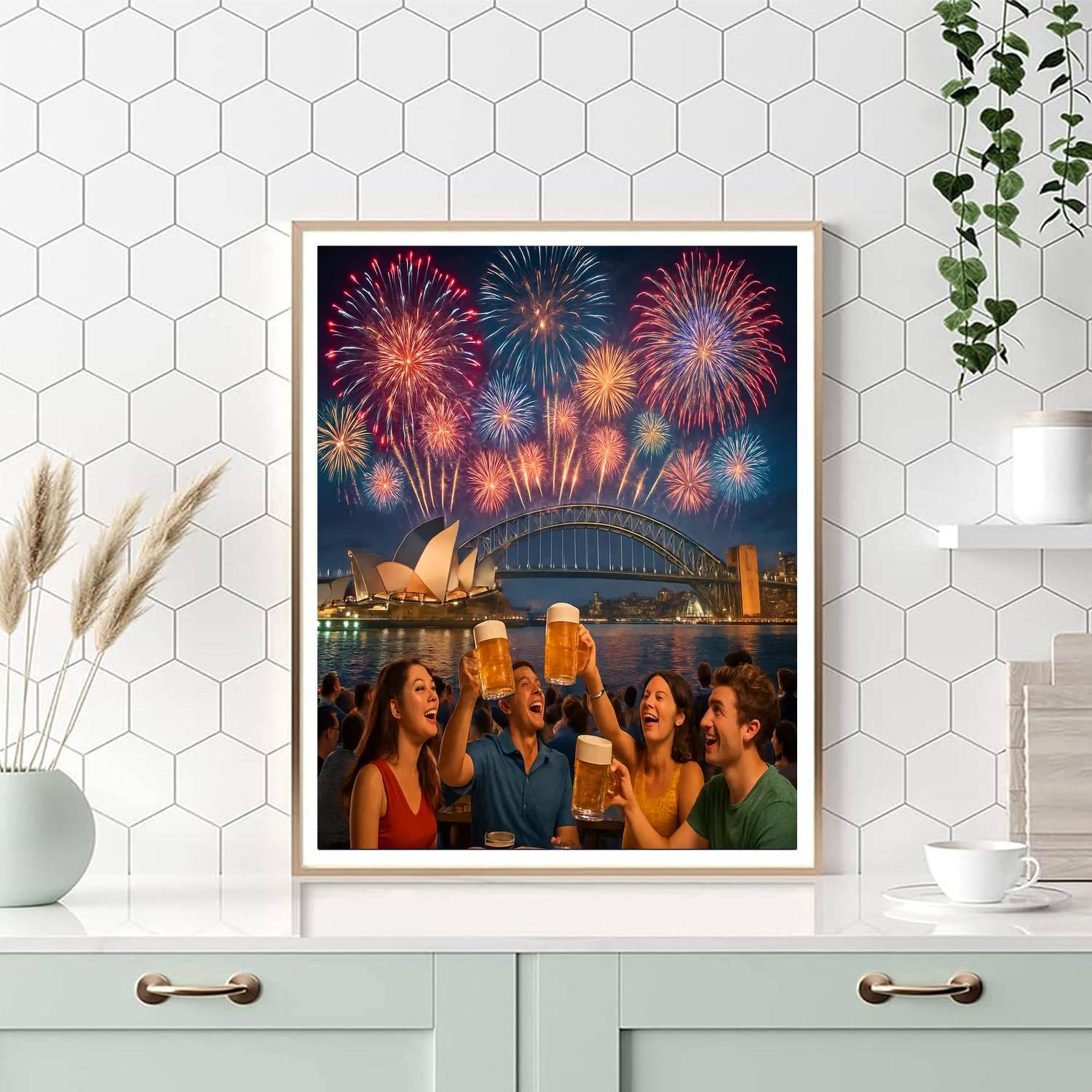 New Year's Eve Celebration - Sydney Paint By Numbers Kits