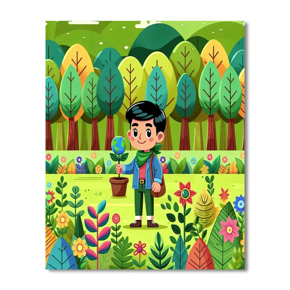 Eco Warrior Adventure Painting Number Kit