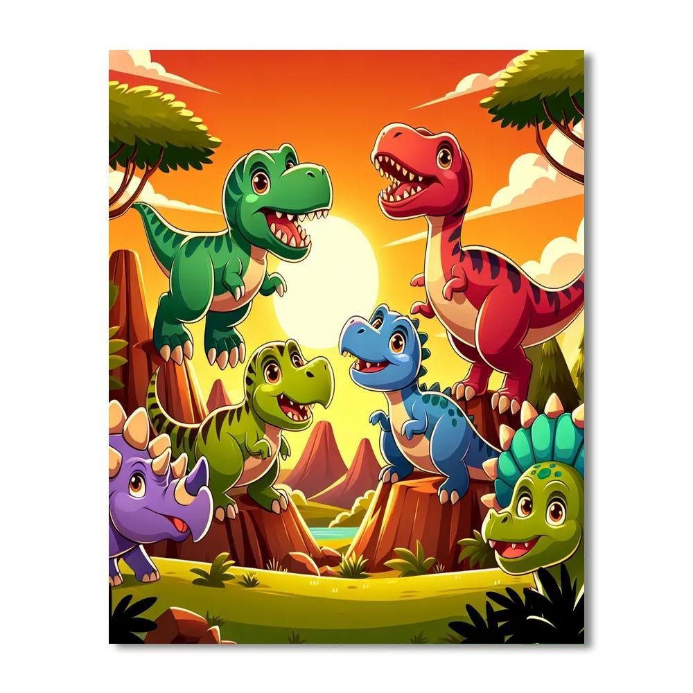 Daring Dinosaur Adventures Painting By Numbers Kit