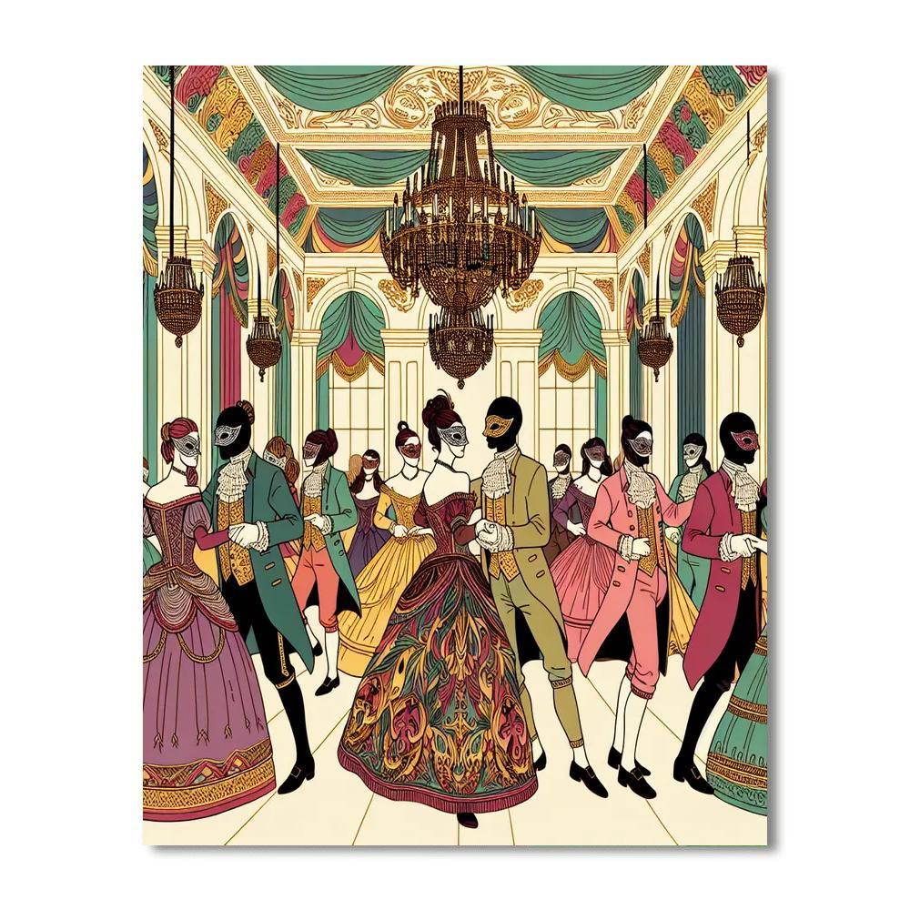 Royal Masquerade Ball Paint By Numbers Art