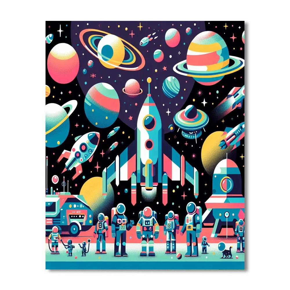 Galactic Exploration Mission Paint By Numbers