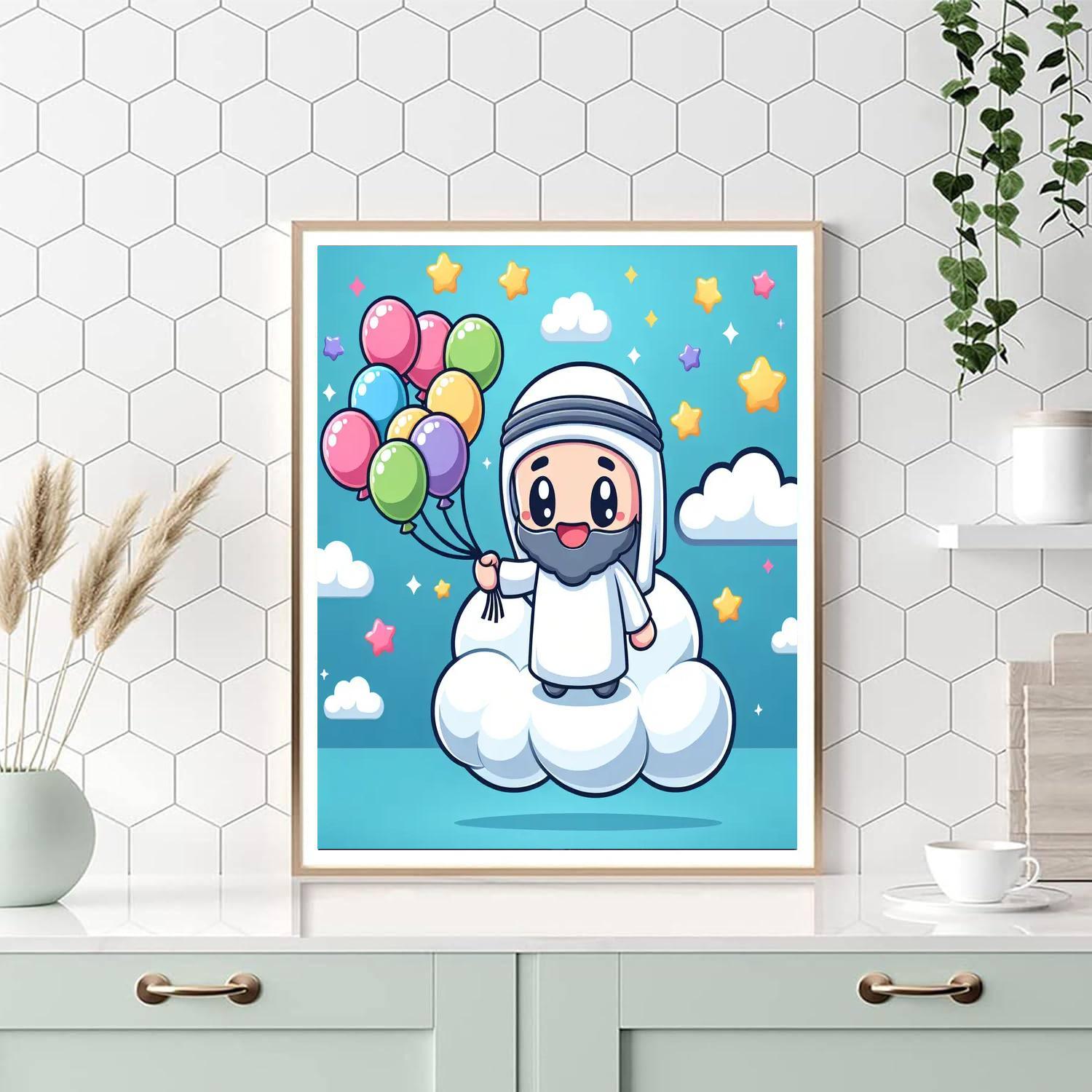 Joyful Cloud Rider DIY Paint By Numbers