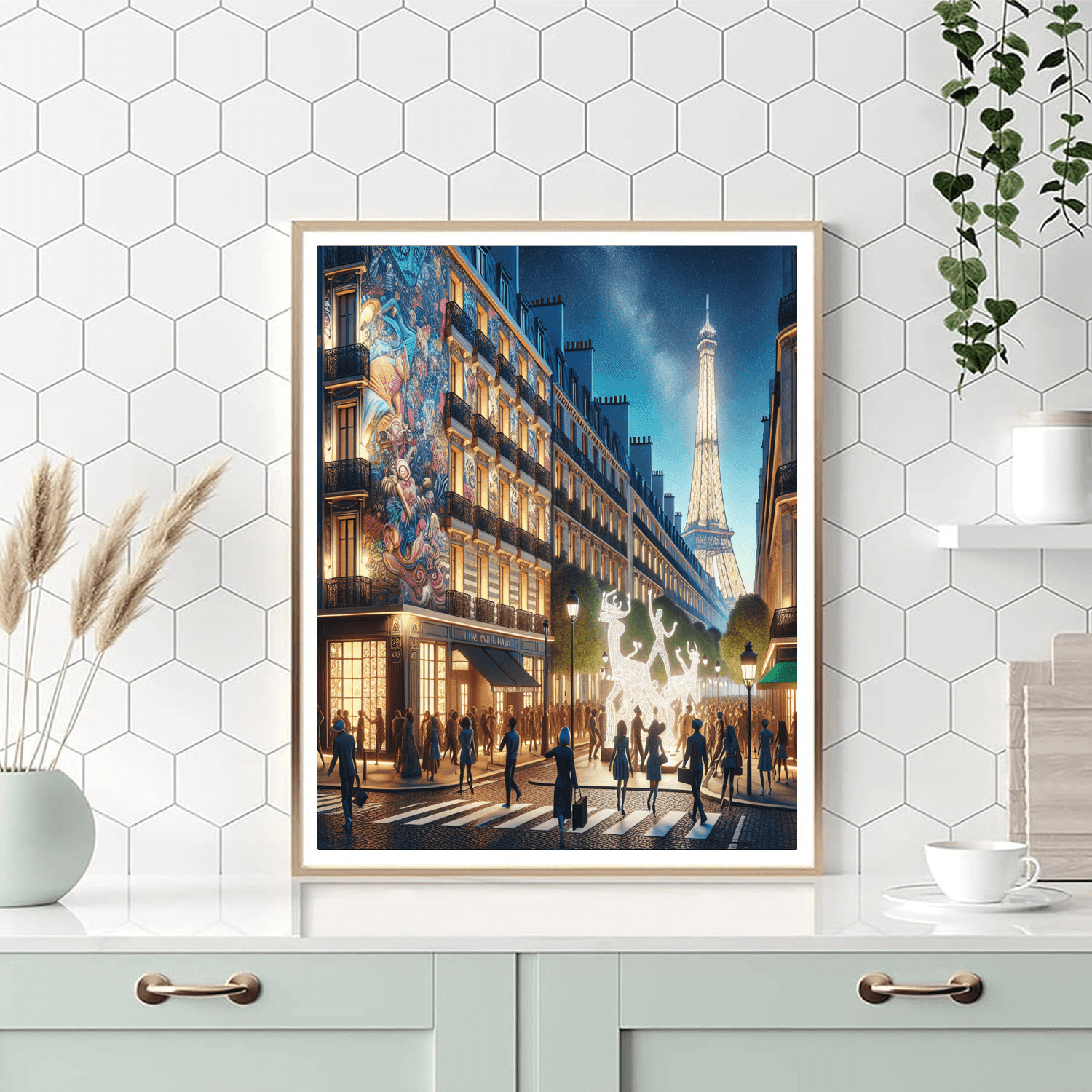 Nuit Blanche - Paris, France DIY Paint By Numbers