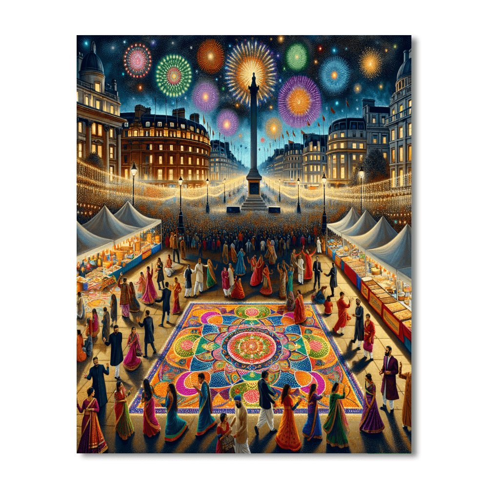 Diwali Festival Of Lights - London, Uk DIY Paint By Numbers