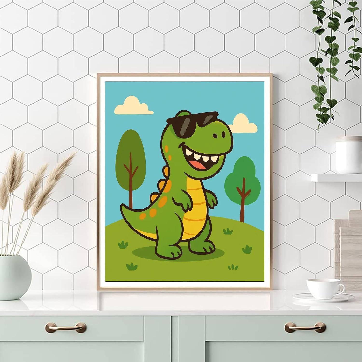 Sassy Dinosaur Painting By Numbers Kit