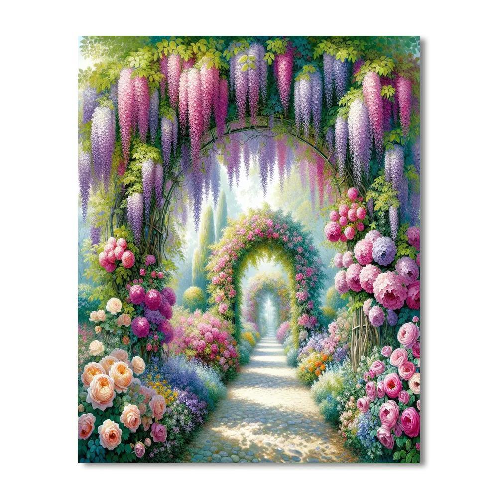 Charming Garden Archway DIY Paint By Numbers