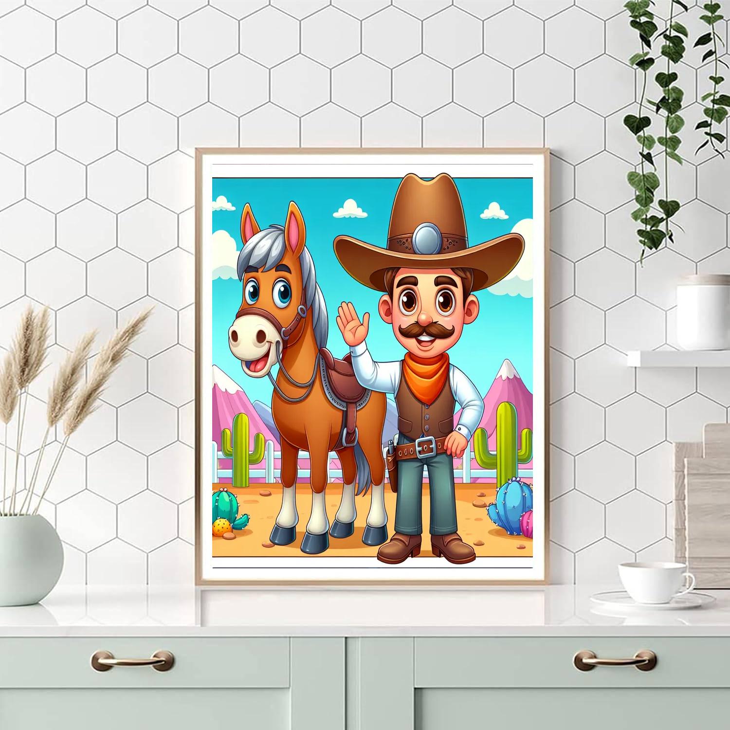 Whimsical Wild West Adventure Number Painting