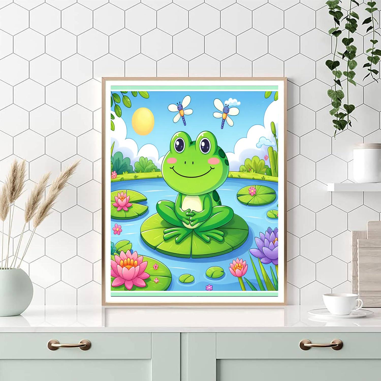 Giggles The Frog Number Painting