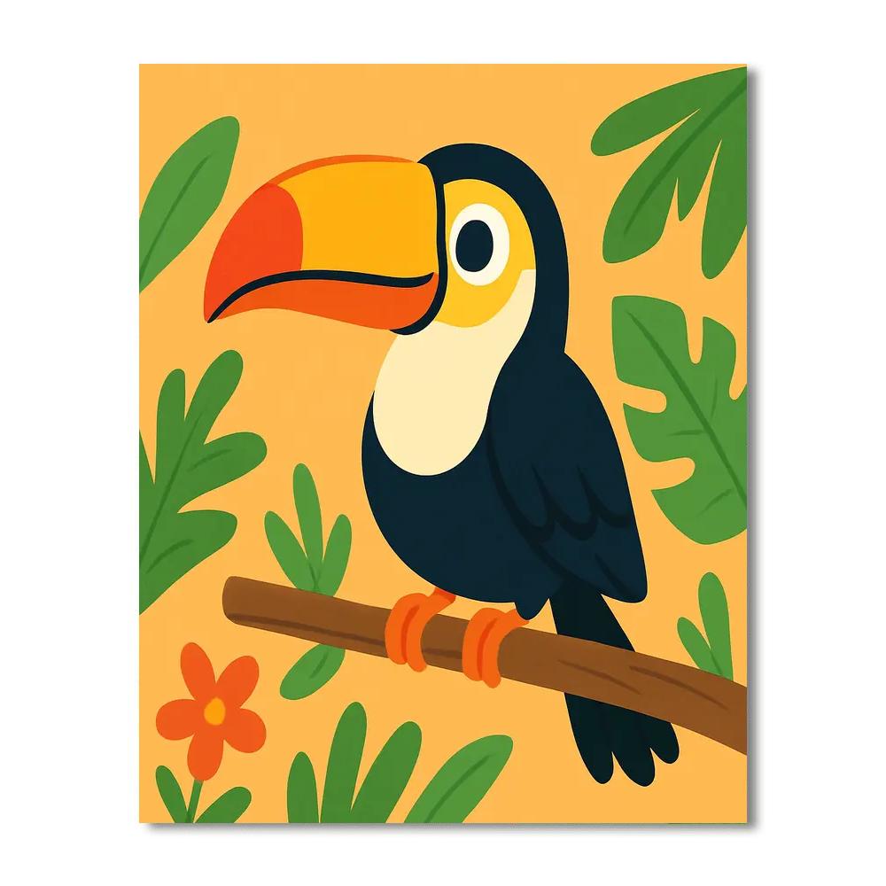 Cheerful Toucan Numbered Painting Kits