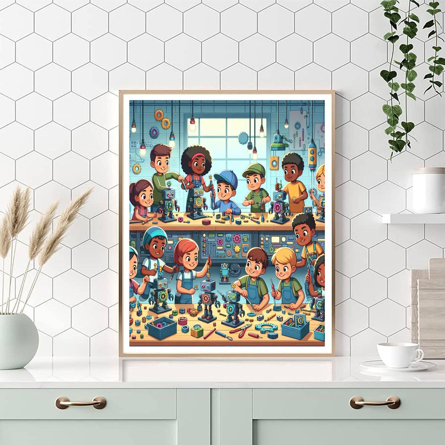 Robot Builders' Arena Painting Number Kit