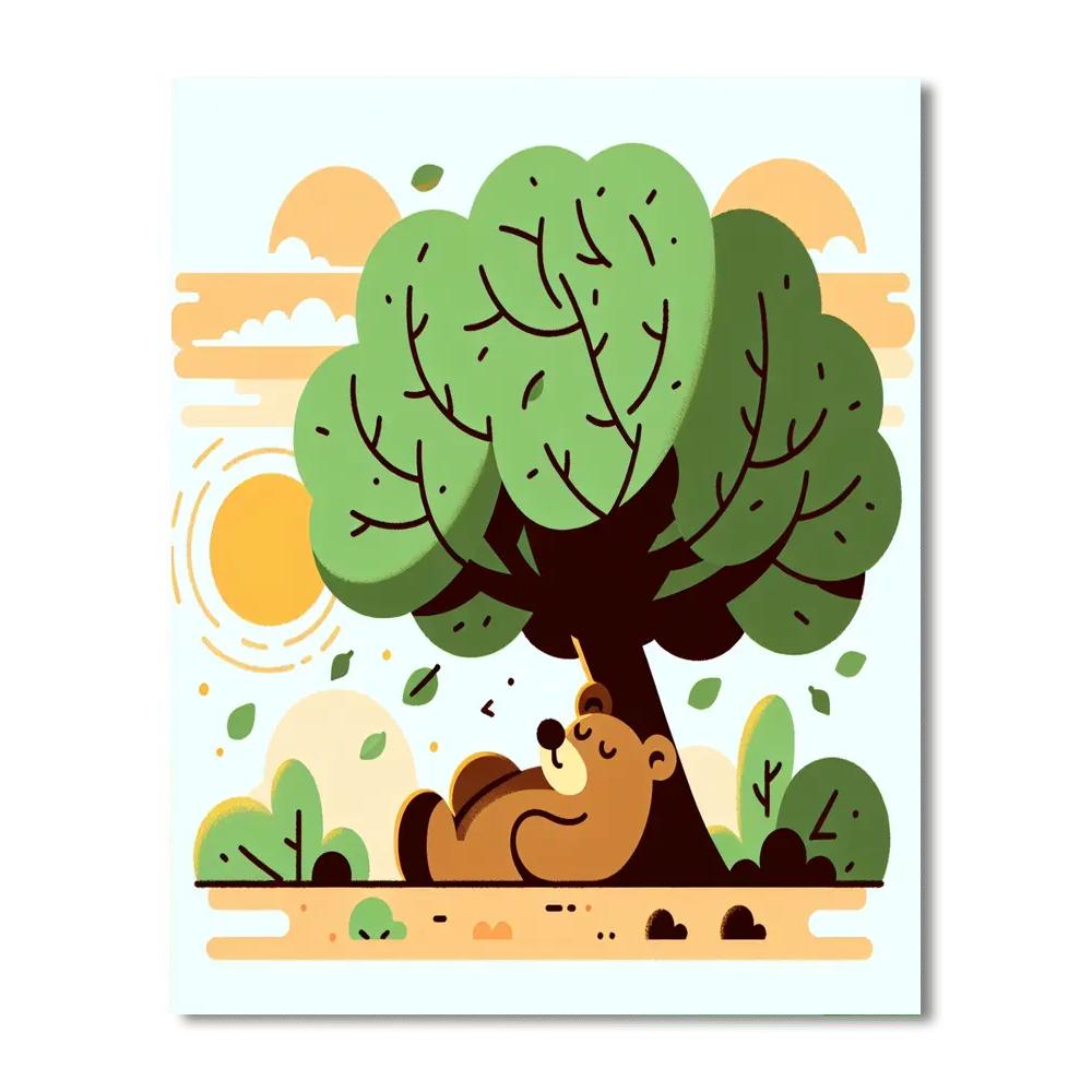 Cuddly Bear Nap Painting By Numbers Kit