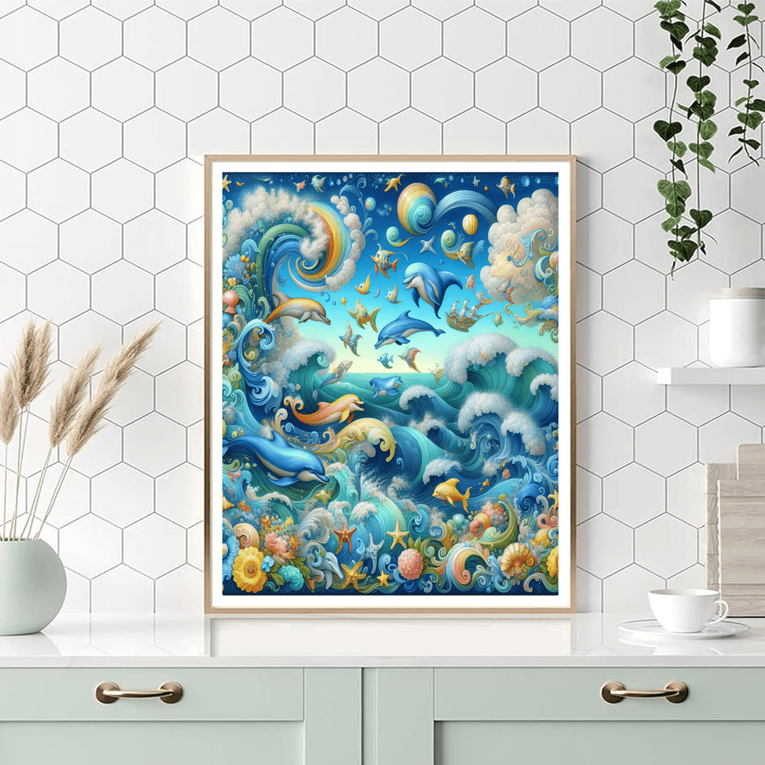 Bubbly Ocean Splash Paint By Number