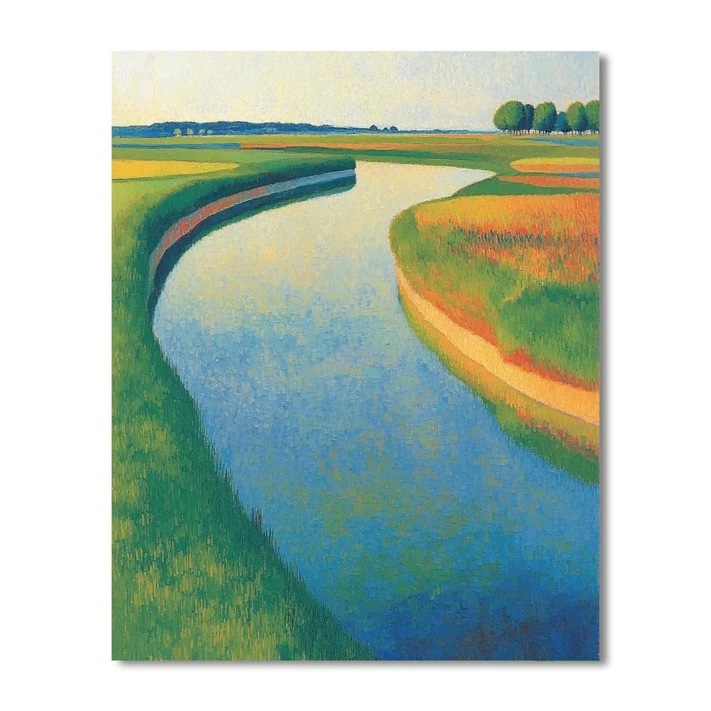 Georges Seurat Inspired Mirrored Landscapes  Paint By Number